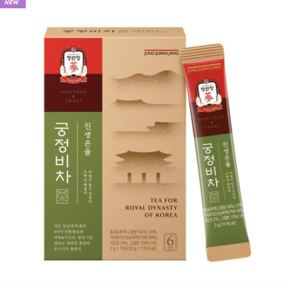CheongKwanJang — Gungjeongbicha Jin-Seng Onyul Tea (3g × 40 sticks) - Image 4