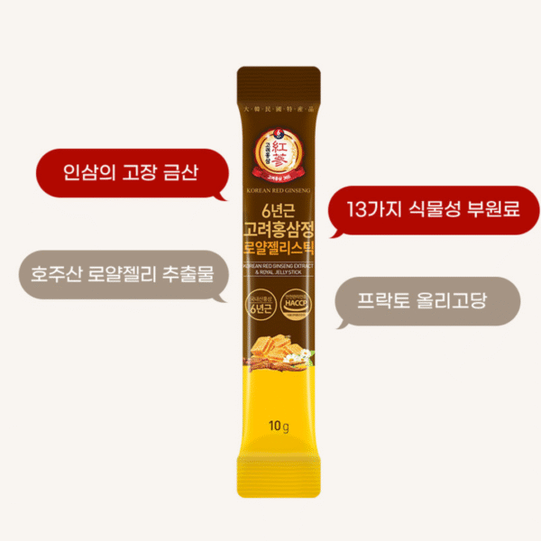 Nature Garden — 6-Year Korean Red Ginseng Extract Royal Jelly Sticks (10 g × 30 sticks) - Image 2
