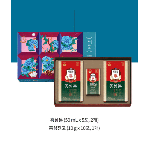 CheongKwanJang Daborok Gift Set (HongSam Ton 50ml × pouches × 2 boxes + HongSam Jingo 10g × 10 sticks) - Image 3