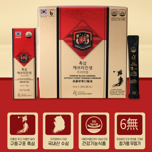 GeumHeuk EveryGinseng Premium Black Ginseng Extract Stick (10 ml × 30 sticks) - Image 5
