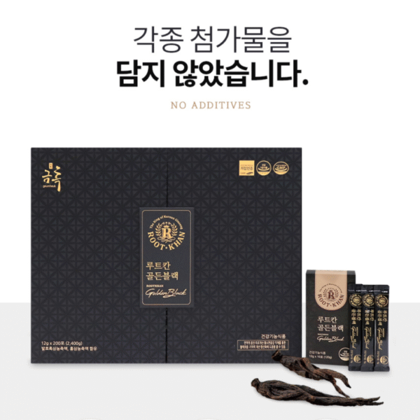 GeumHeuk Fermented Black Ginseng Extract - RootKhan Golden Black (12 g × 200 packs / 2,400 g) - Image 4