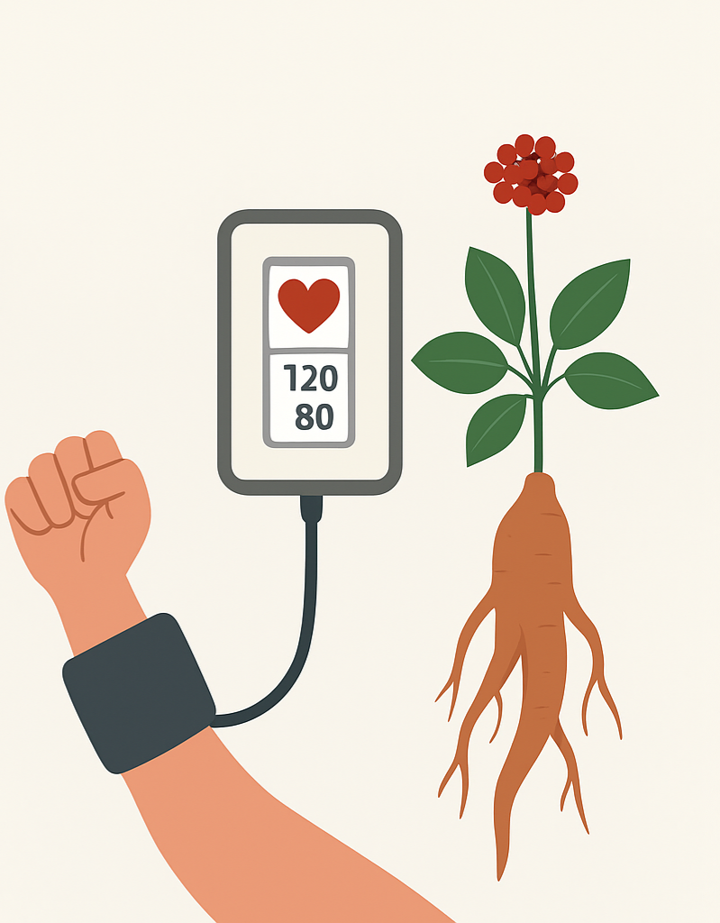 Korean ginseng supporting blood pressure balance and cardiovascular health