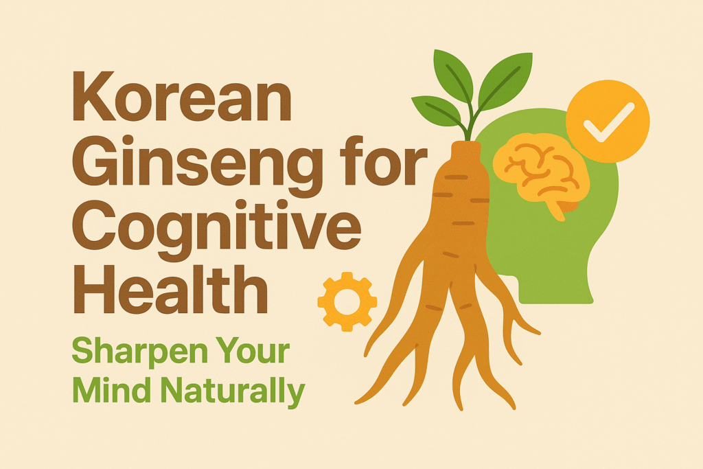 Korean Ginseng root enhancing brain health and cognitive performance