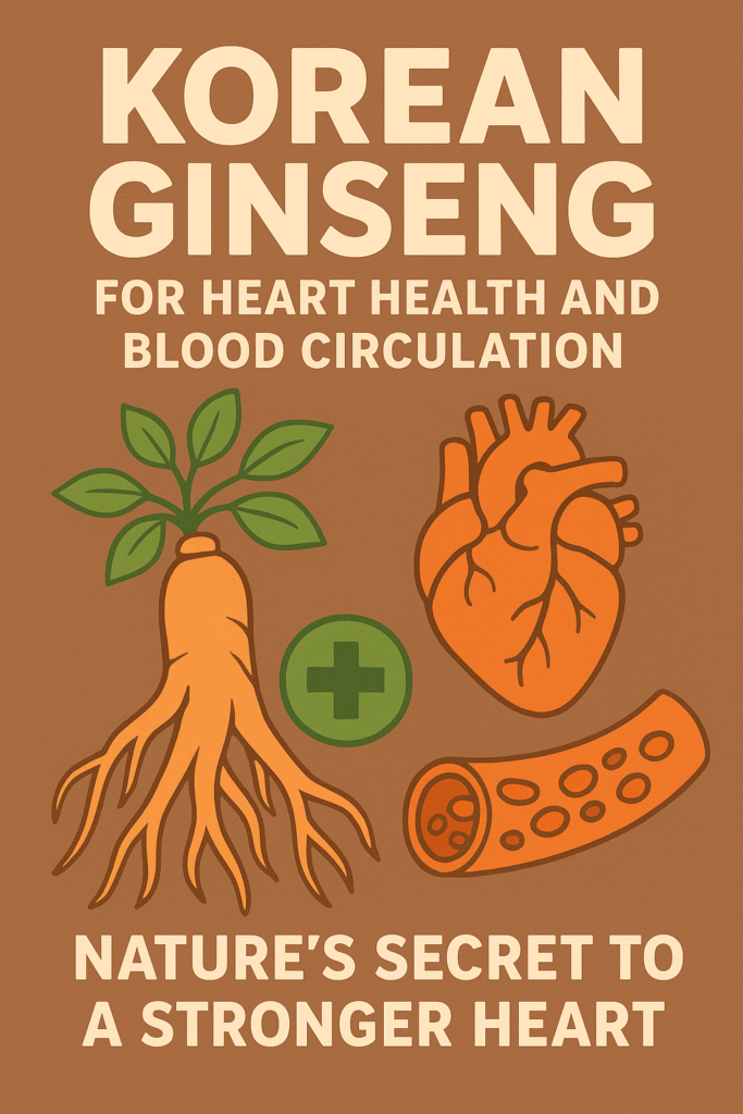 Korean Ginseng improving blood circulation and heart health