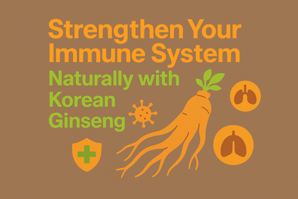 Korean Ginseng root boosting human immune system