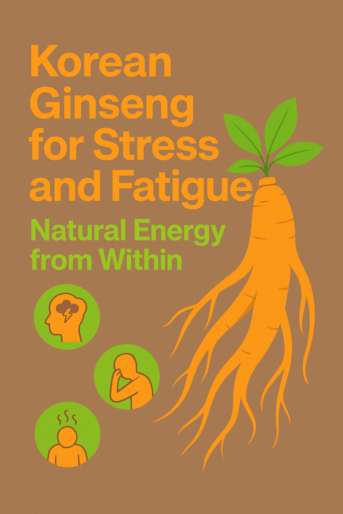Korean Ginseng root for stress relief and fatigue recovery