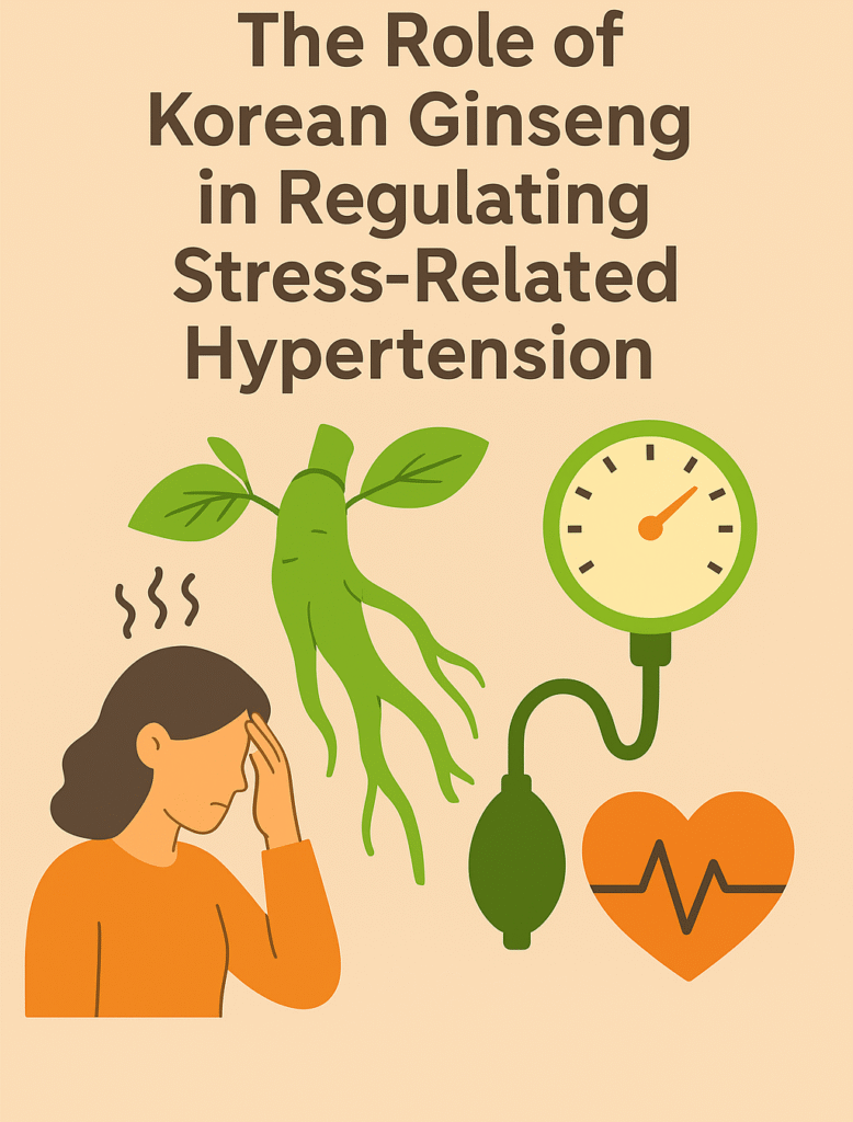Korean ginseng roots symbolizing stress relief and blood pressure balance