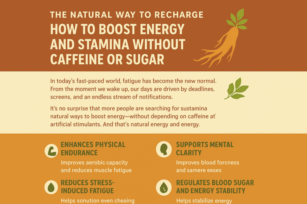 Natural energy and stamina boost with Korean ginseng