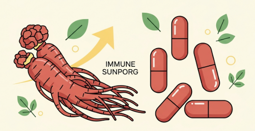 Korean Red Ginseng supporting immune recovery and energy after illness or fatigue