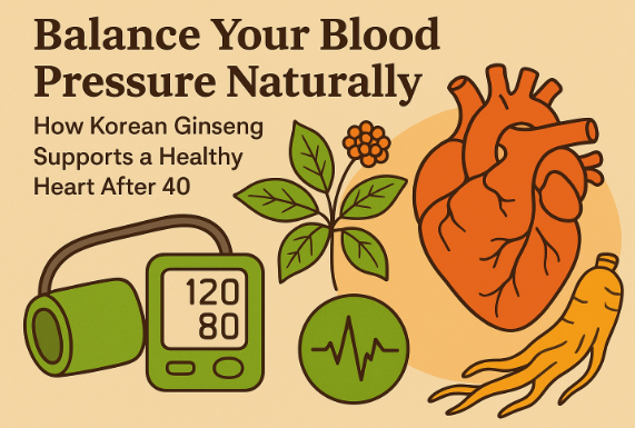 Korean red ginseng supporting healthy blood pressure and circulation
