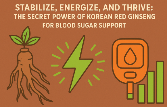 Korean red ginseng supporting blood sugar and energy balance