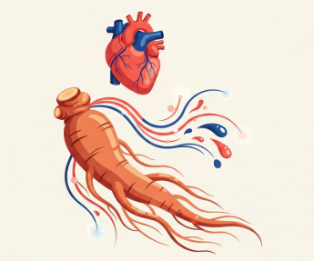 Korean Red Ginseng roots associated with supporting circulation and heart wellness