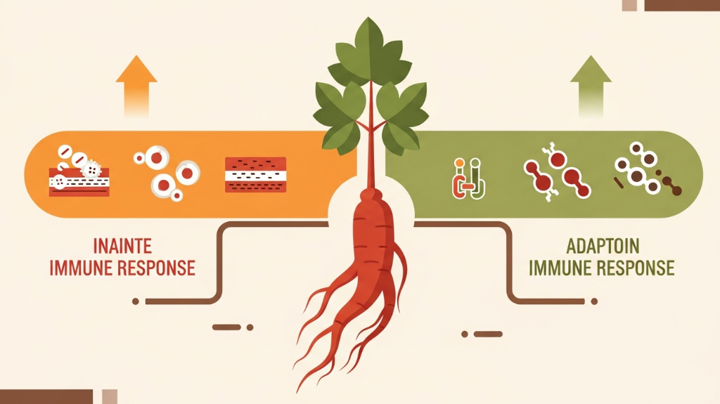 Korean red ginseng root and capsules supporting immune system health