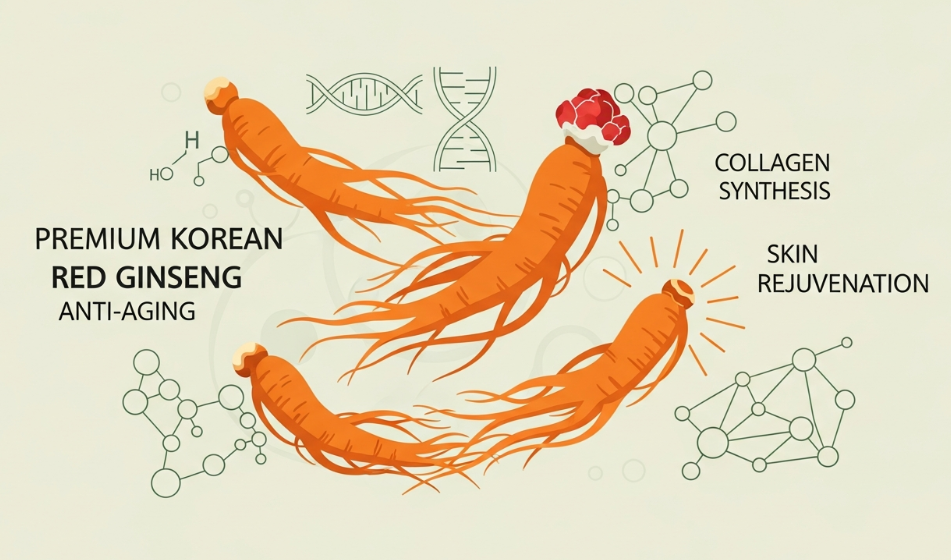 Korean Red Ginseng supporting skin health and anti-aging
