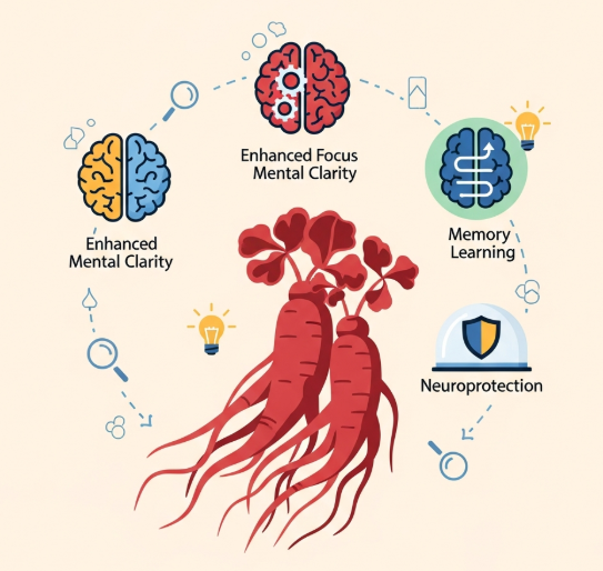 Korean Red Ginseng benefits for memory, mood, and cognitive performance