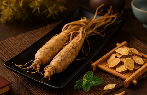 Microscopic view of ginsenosides in Korean Red Ginseng