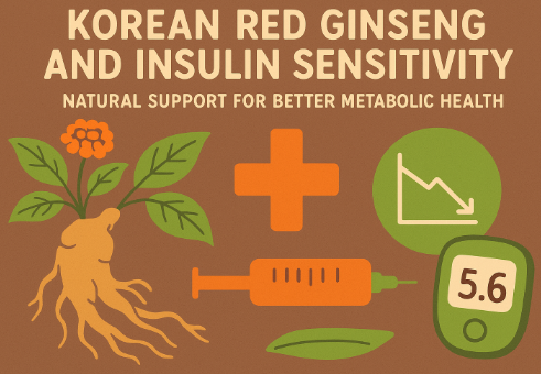 Korean Red Ginseng roots supporting insulin sensitivity and glucose control