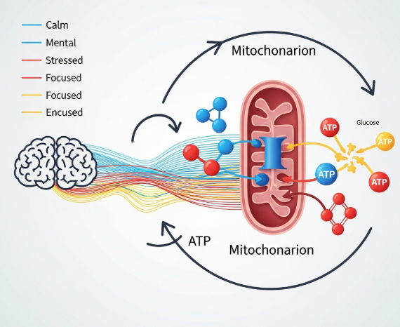illustration showing the mind-metabolism connection