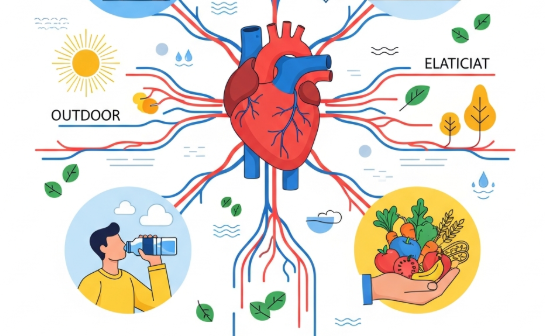 person walking outdoors supporting healthy blood circulation