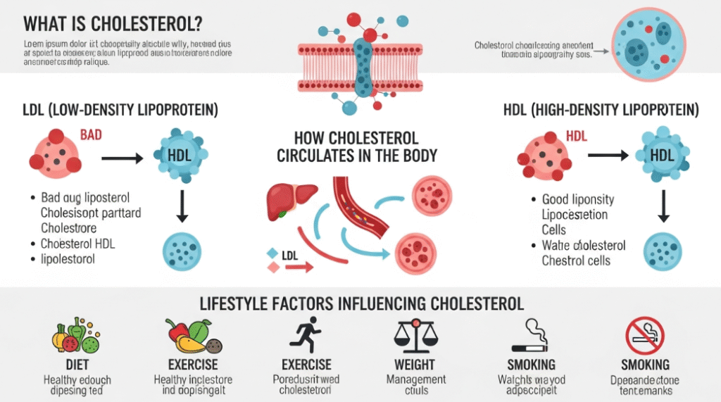 Scientific explanation of what cholesterol is and how it functions in the human body