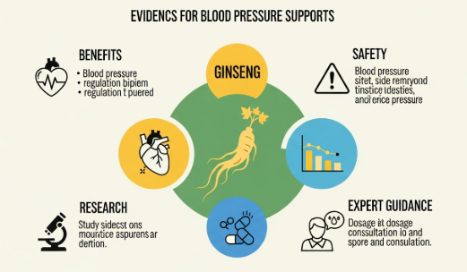 Korean ginseng root supporting healthy blood pressure balance