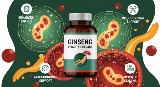 Ginseng extract supplement designed to deliver a natural and sustainable energy boost