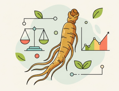 Korean ginseng root used for blood sugar and diabetes support