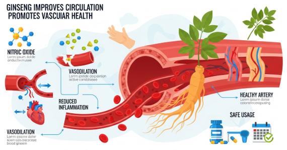 Ginseng for improved circulation natural Korean red ginseng roots
