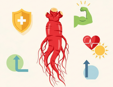 Korean ginseng root supporting immune health naturally