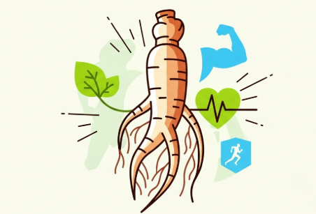 Korean ginseng root supporting physical endurance and stamina