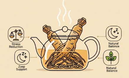 ginseng root tea supporting natural sleep balance