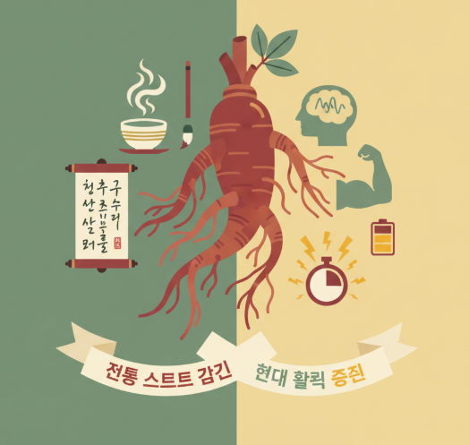 Korean ginseng root used for natural stress balance and mental resilience