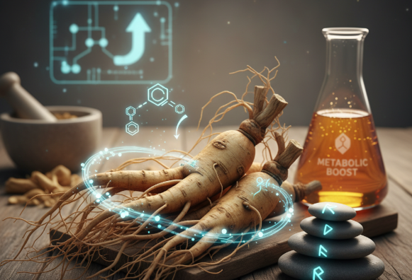 Korean ginseng root supporting healthy glucose metabolism