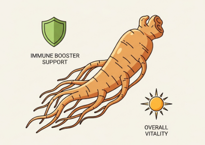 ginseng root supporting healthy immune function naturally