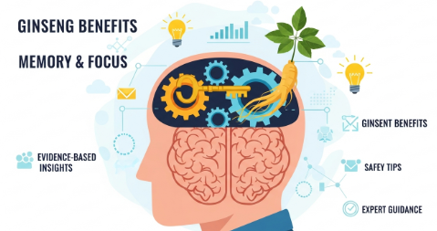 Korean ginseng supporting brain memory and mental focus