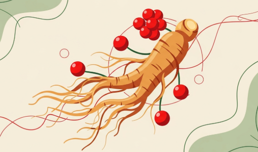 Korean ginseng root supporting healthy blood circulation