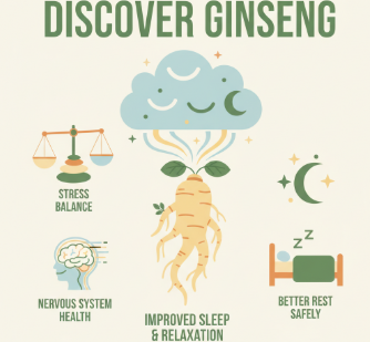 Korean ginseng supporting sleep quality and relaxation naturally