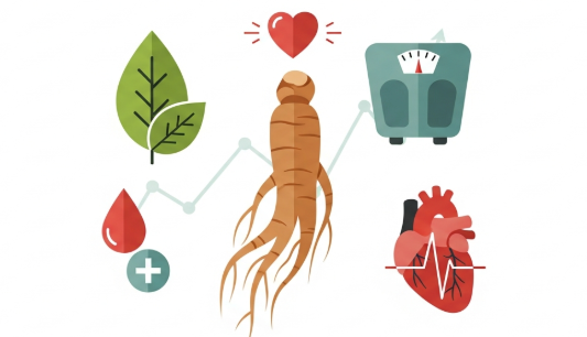 Korean ginseng root for type 2 diabetes metabolic support