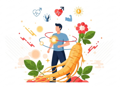 Korean ginseng supporting healthy energy and vitality in men