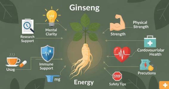 Ginseng for boosting energy levels