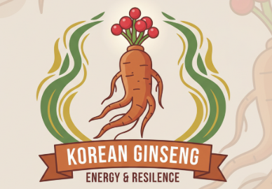 Korean ginseng root used for natural fatigue support