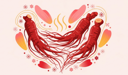 Korean red ginseng roots for period support