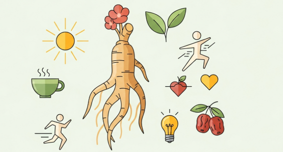 Korean ginseng root supporting natural energy levels