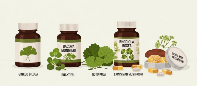 natural herbal ingredients supporting mental focus and clarity