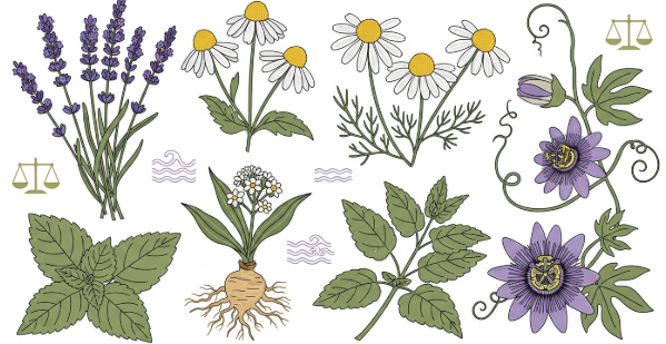 natural herbs supporting stress and anxiety balance