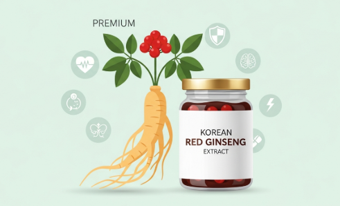 Korean ginseng root showing benefits for daily health and vitality