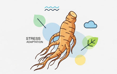 Korean ginseng root used to support stress balance and mental energy