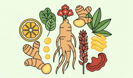 Korean ginseng roots for natural immune system support