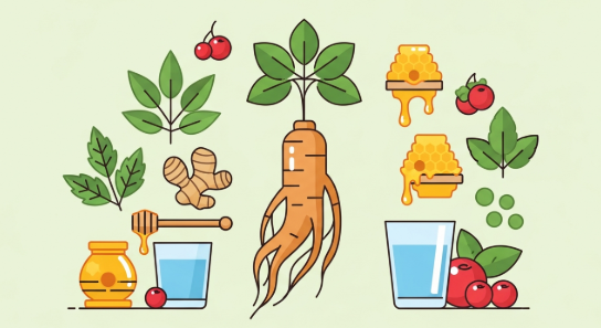 Korean ginseng roots supporting natural approaches to staying healthy