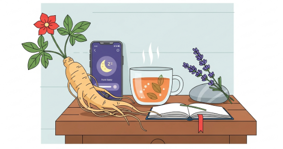 Korean ginseng used for gentle natural sleep support